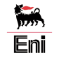 Logo of Eni featuring a black lion with a red flame and the word 'Eni' in bold letters.