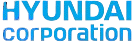Hyundai Corporation logo in blue text with a modern design, representing the automotive and manufacturing industry.