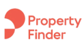 Logo of Property Finder featuring a stylized graphic and text in a modern font.