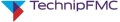 TechnipFMC logo featuring a stylized triangular design with blue, red, and purple colors.